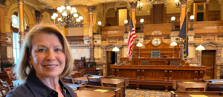 Jo Ann Roth visiting our State Capitol Senate Chamber.